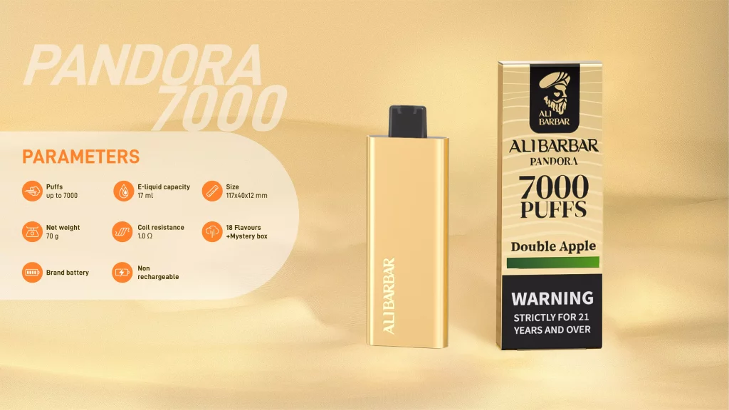 Discover the ALIBARBAR Pandora 7000 Puffs: The Ultimate Disposable Vaping Experience